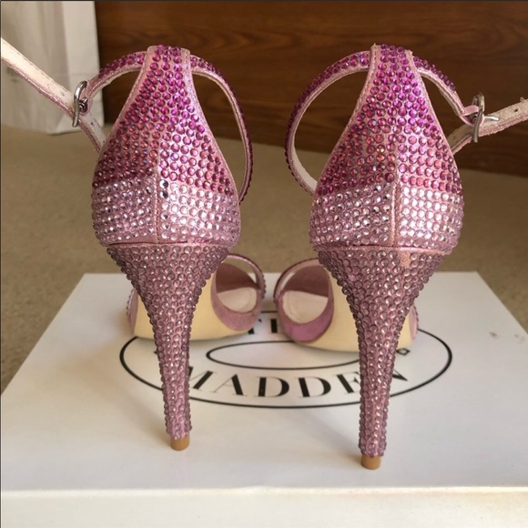 Steve Madden - Stecy R Pink Heels with Rhinestones - Picture 4 of 8
